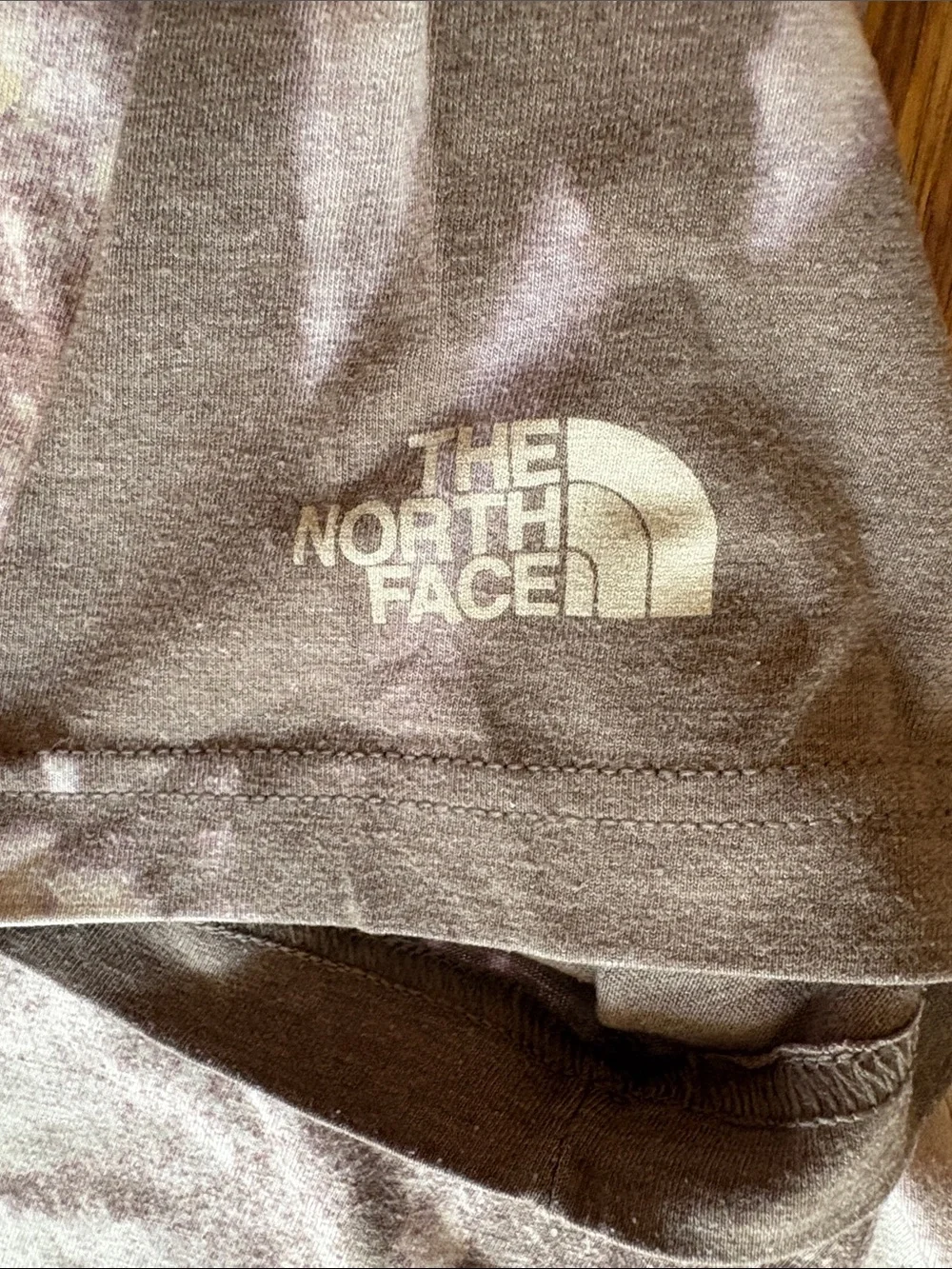 The North Face Men's Short-Sleeve Graphic Tee in Brown and Cream Wash